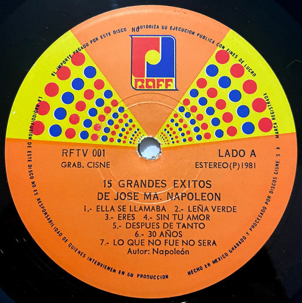 15 Grandes Exitos De José Ma. Napoleón