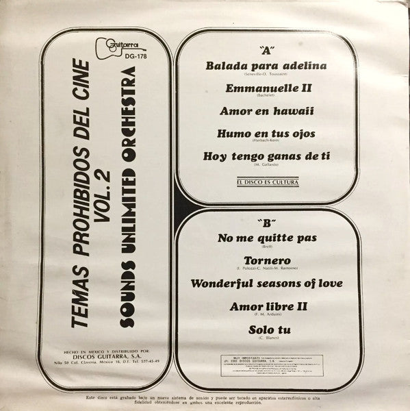 Temas Prohibidos Del Cine, Vol. 2
