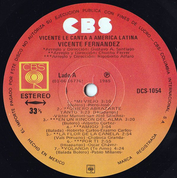 Vicente Le Canta A América Latina