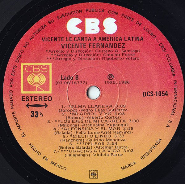 Vicente Le Canta A América Latina